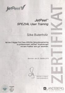 Jetpeel Spezial User Training Zertifikat Kosmetik Butenholz